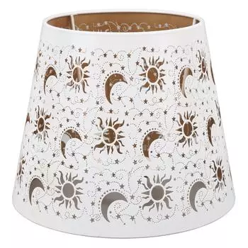 Абажур из железа с рисунком солнца, луны и звезд, вырезанный резной чехол для настольной лампы E27 E26