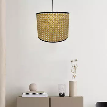 Абажур в виде барабана, люстра в стиле бохо, классические настольные лампы, светильник для 25cmx18cm yellow