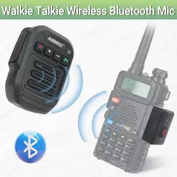 ABBREE беспроводной Bluetooth динамик микрофон ручной микрофон Type-C высокой мощности Baofeng UV-5RH 21 Quansheng UV-K5(8) Walkie Talkie