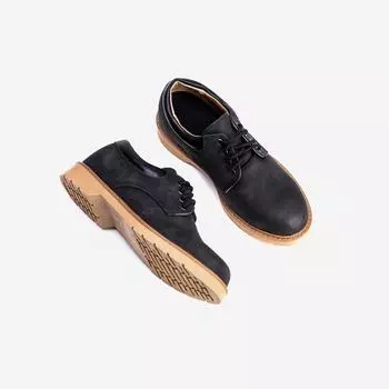 [ABC] 576 Ankle Two-Tone Height Increase Derby Low Walker Matte Black,Street, 7000004926,Black 250