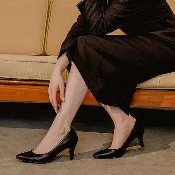 [ABC] FL1012 Dandelion Basic 7CM Туфля на шпильке Midnight Black FL1012-7000029602, популярная обувь в Корее 250