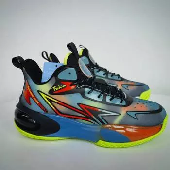 ABC Lun running basketball shoes men s anti-slip summer new breathable wear-resistant shock-absorbing combat professional sneakers low-top basket 39 чёрный