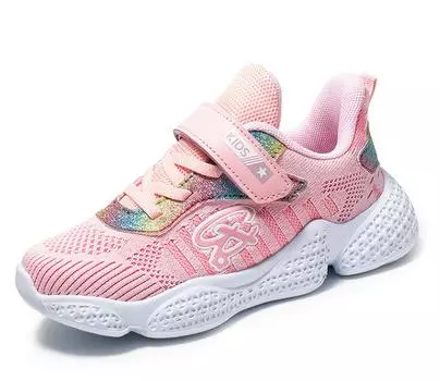 ABC Lunrun Genuine Spring New Children s Sneakers Boys and Girls Explosive Breathable Flying Weaving Parent-Child Leisure 29