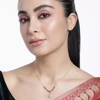 Abdesigns Алмазная Мангалсутра, Позолоченная Индийская Мангалсутра, Болливудская актриса Мангалсутра, Американская Алмазная Мангалсутра белый