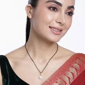 Abdesigns Алмазная Мангалсутра, Позолоченная Индийская Мангалсутра, Болливудская актриса Мангалсутра, Американская Алмазная Мангалсутра белый