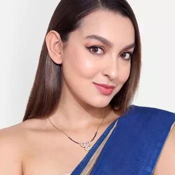 Abdesigns Алмазная Мангалсутра, Позолоченная Индийская Мангалсутра, Болливудская актриса Мангалсутра, Синтетический выращенный в лаборатории бриллиант Мангалсутра белый