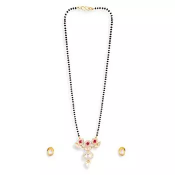 Abdesigns Алмазная Мангалсутра, Позолоченная Индийская Мангалсутра, Болливудская актриса Мангалсутра, Американский бриллиант Кундан Мангалсутра белый