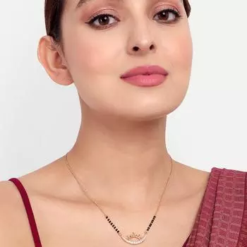 Abdesigns Алмазная Мангалсутра, Позолоченная Индийская Мангалсутра, Болливудская актриса Мангалсутра, Синтетический выращенный в лаборатории бриллиант Мангалсутра белый