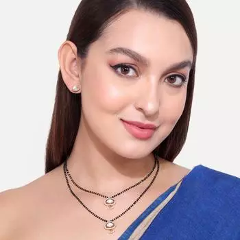 Abdesigns Алмазная Мангалсутра, Позолоченная Индийская Мангалсутра, Болливудская актриса Мангалсутра, Американский бриллиант Кундан Мангалсутра белый