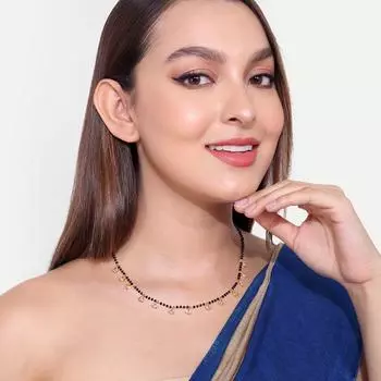 Abdesigns Алмазная Мангалсутра, Позолоченная Индийская Мангалсутра, Болливудская актриса Мангалсутра, Синтетический выращенный в лаборатории бриллиант Мангалсутра белый