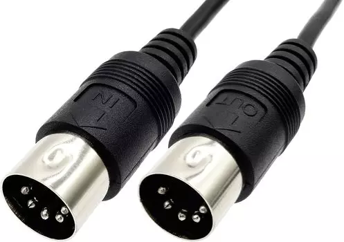ABE MIDI-кабель Круглый DIN-штекер DIN-штекер AFMC Черный 2 м 5-контактный - чёрный