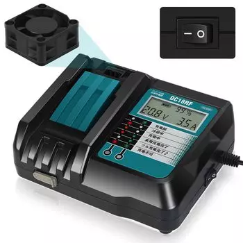 Abeden с зарядным устройством Makita DC18RF с охлаждением и вентилятором с зарядным устройством 18 В для зарядного устройства Makita 18 В DC18RF зарядное устройство завершение настенное для зарядки зарядка
