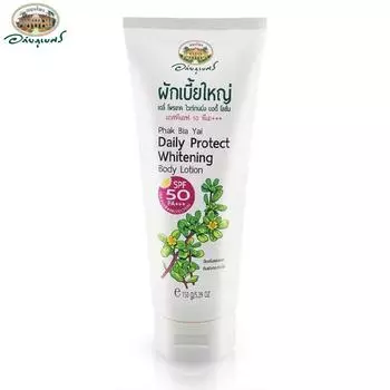 Abhai Herb Phak bia Yai Daily Protect отбеливающий лосьон для тела, Abhaibhubejhr, 5,29 унций. (150 г) Тайский уход за кожей на травах 5.29 Oz. (150 g)