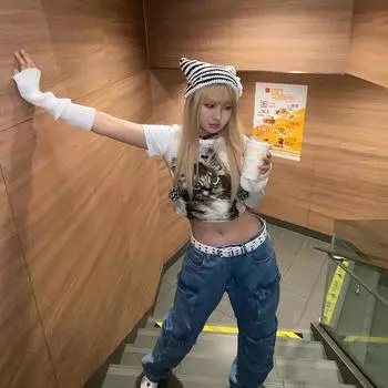 Abi Wind Handmade Cute Five Star Cat Ears Striped Devil теплая шапка вязаная шерстяная шапка женская one size fits all чёрный