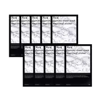 Abib Gum Sheet Mask Pack Dokudami Sticker 27 мл 10 штук