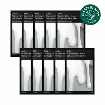 Abib Gummy Sheet Mask Collagen Milk Sticker 10P