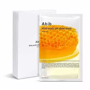 Abib Mild Acidic pH Sheet Mask Honey Fit 10 листов, питательная, увлажняющая, KBeauty, корейская косметика, пробник