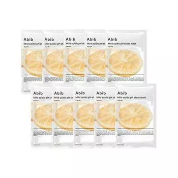 ABIB Мягкая кислотная pH тканевая маска Yuja Fit 10 листов
