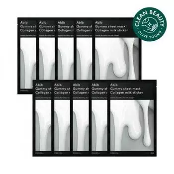 Abib [новый] Abib Gum Sheet Mask Collagen Milk Sticker 10 шт.