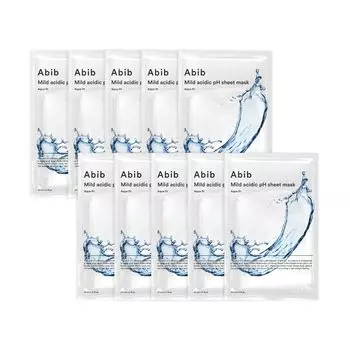Abib Weakly Acidic pH Sheet Mask Pack Aqua Fit Aqua 10 Sheets Korean Cosmetics ABIB MILD ACIDIC pH SHEET MASK AQUA FIT 30ml [Item]