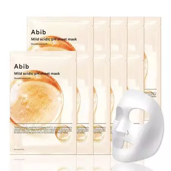 Abib Weakly Acidic pH Sheet Mask Revival Grass Fit 30ml 10 Pieces Aviv Korean Cosmetics Skin Care Mask Pack Sensitive Skin Moisturizing Moisturizing