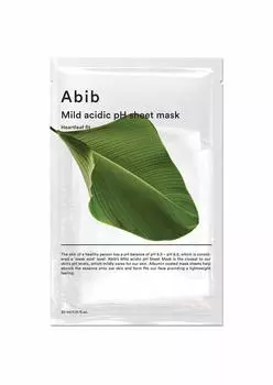 Abib Weakly Adic pH Sheet Mask Dokudami Fit 30 мл 10 шт. Aviv Korean Cosmetics Skin Care Mask Pack Увлажнение чувствительной кожи Высокое увлажнение