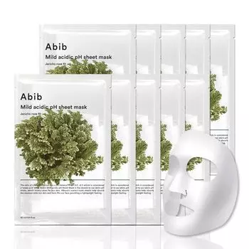 Abib Weakly Adic pH Sheet Mask Resurrection Grass Fit 30 мл 10 шт. Aviv Korean Cosmetics Skin Care Mask Pack Sensitive Skin Moisture