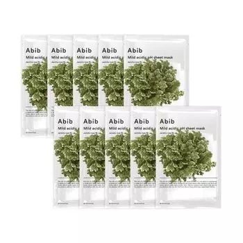 Abib Weakly Adic pH Sheet Mask Resurrection Grass Fit 30 мл 10 шт. Aviv Korean Cosmetics Skin Care Mask Pack Sensitive Skin Moisture