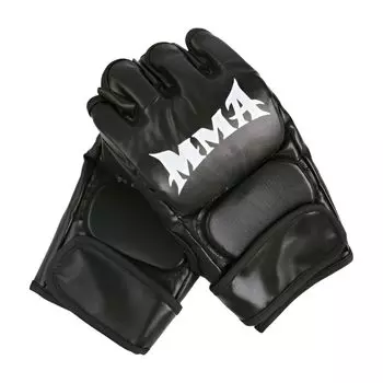 ABILEAD боксерские перчатки с открытыми пальцами, перчатки для ударов половинными пальцами, смешанные единоборства, начинающие практики (черный)