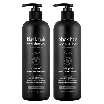 Abka Hair Loss Functional Black Hair Color Functional Shampoo с ароматом мускуса, 500 мл, 2 шт.