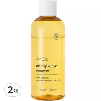 Abka Mild Средство для снятия макияжа с губ и глаз большой емкости, 2 шт., 300 мл