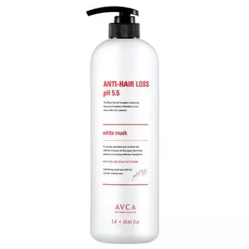 Abka Mildly Acidic Scalp Care Shampoo White Musk Fragrance, 1L, 1ea