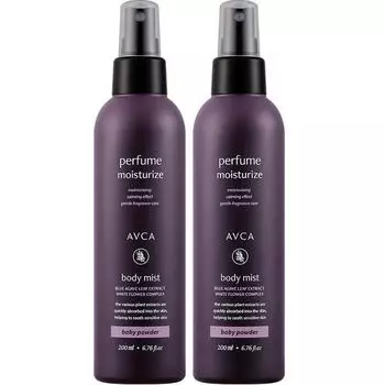 Abka Perfume Large Capacity Body Mist Baby Powder Scent, 2 Pieces, 200ml