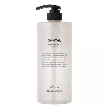 Abka Pure & Mild Body Wash Santal, 800ml, 1 unit