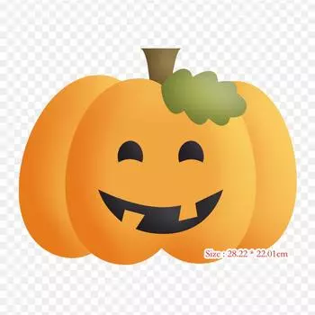 Abobora Хэллоуин Симпатичный Хэллоуин Тыквенное железо на теплообмене Печать Виниловые патчи Наклейка для одежды DIY Аппликации Моющиеся патчи