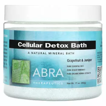 Abra Therapeutics, Клеточная детокс-ванна, грейпфрут и можжевельник, 17 унций (482 г)