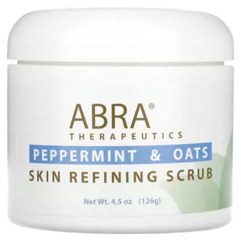 Abra Therapeutics, Скраб для очищения кожи, мята и овес, 4,5 унции (126 г)