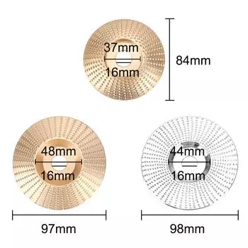 Абразивный дисковый инструмент для шлифования дерева, вращающийся дисковый шлифовальный инструмент для резьбы по дереву для угловой шлифовальной машины, сменные аксессуары для отверстия 4 дюйма Silver Bevel
