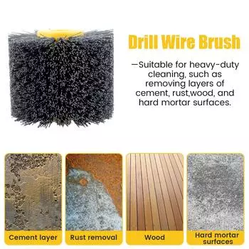 Абразивная щетка для удаления заусенцев, полировка, шлифовка, нейлоновая абразивная проволока, барабан для угловой шлифовальной машины, полировальный круг с зернистостью 80/120/320