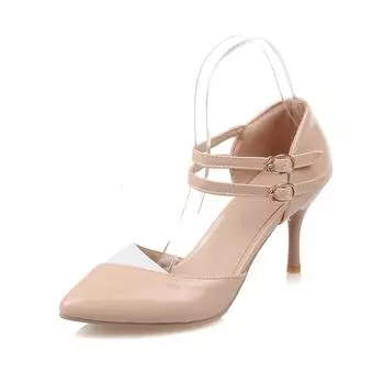 Абрикосово-красные женские босоножки на высоком каблуке-шпильке, размер Small Big 30 48 34 абрикосовый