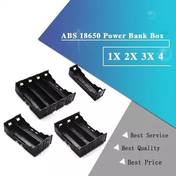 Abs 18650 Power Bank Gevallen 1X 2X 3X 4X 18650 Batterij Houder Opbergdoos Geval 1 2 3 4-слотовый контейнер для батарей Met Harde Pin