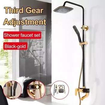 ABS 3-ступенчатая регулировка смесителя для душа, набор для домашней ванной комнаты, тропический душ с душевым шлангом 9,05*0,67*3,93 дюйма