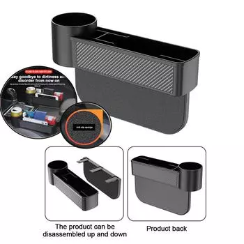 ABS автомобильный органайзер для хранения в щелях автомобильный сидение заполнитель для подстаканника универсальный автомобильный органайзер для карт телефон ключ автомобильные аксессуары чёрный