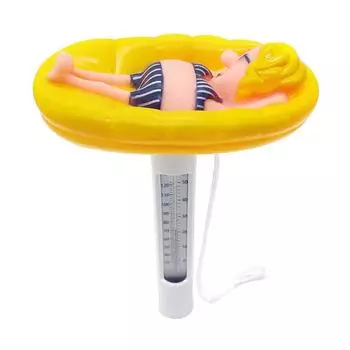 ABS бассейн вода милый мультфильм дрейфующий точный джакузи пруд для рыбы измеритель температуры измеритель