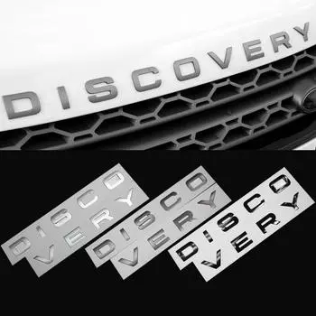 ABS буквы Discovery передний значок на капоте, эмблема, крышка заднего багажника, логотип, наклейка, наклейка для Range Rover, аксессуары для стайлинга автомобилей Discovery-Grey