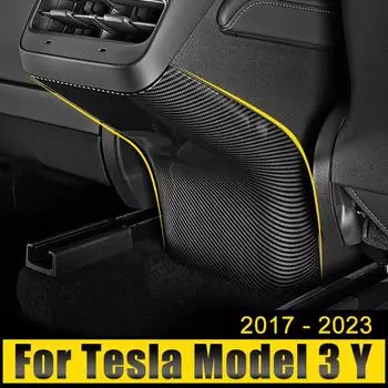 ABS Car Rear Air Conditioning Vent Outlet Cover Anti Kick Trim Sticker For Tesla Model 3 Y 2017 2018 2019 2020 2024 2024 2024