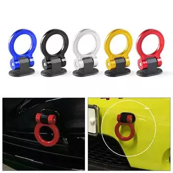 ABS Car Styling Trailer Hooks Sticker Decoration Car Auto Rear Front Trailer Simulation Racing Ring Vehicle Towing Hook Car Tool синий