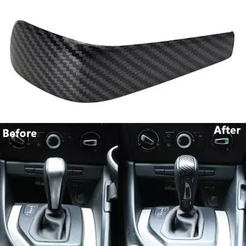 ABS Carbon Fiber Car Handbrake Sticker Gear Shift Knob Cover Shell For BMW E87 1 Series E90 E92 3 Series E84 X1 серебряный