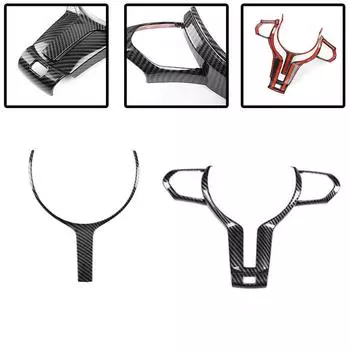 ABS Carbon Steering Wheel Cover Diagonal Weave Pattern For BMW 1 SERIES F20 TypeA