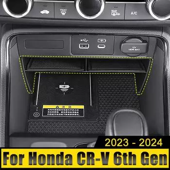 ABS центральная консоль автомобиля ящик для хранения органайзер контейнеры чехол аксессуары для Honda CR-V CRV 6-го поколения 2024 2024 2025 гибрид чёрный